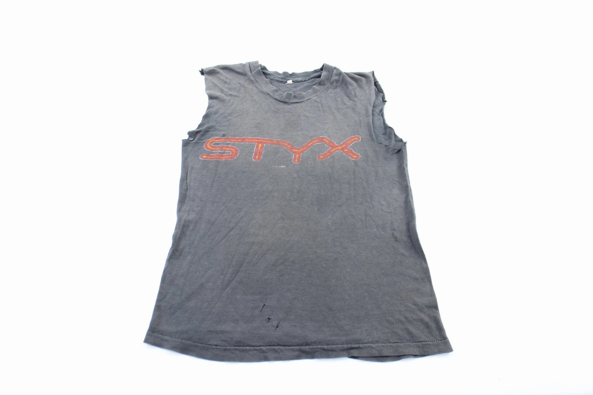 1983 Styx Kilroy Was Here Tour Tank Top Active Design Contrast Binding Trim