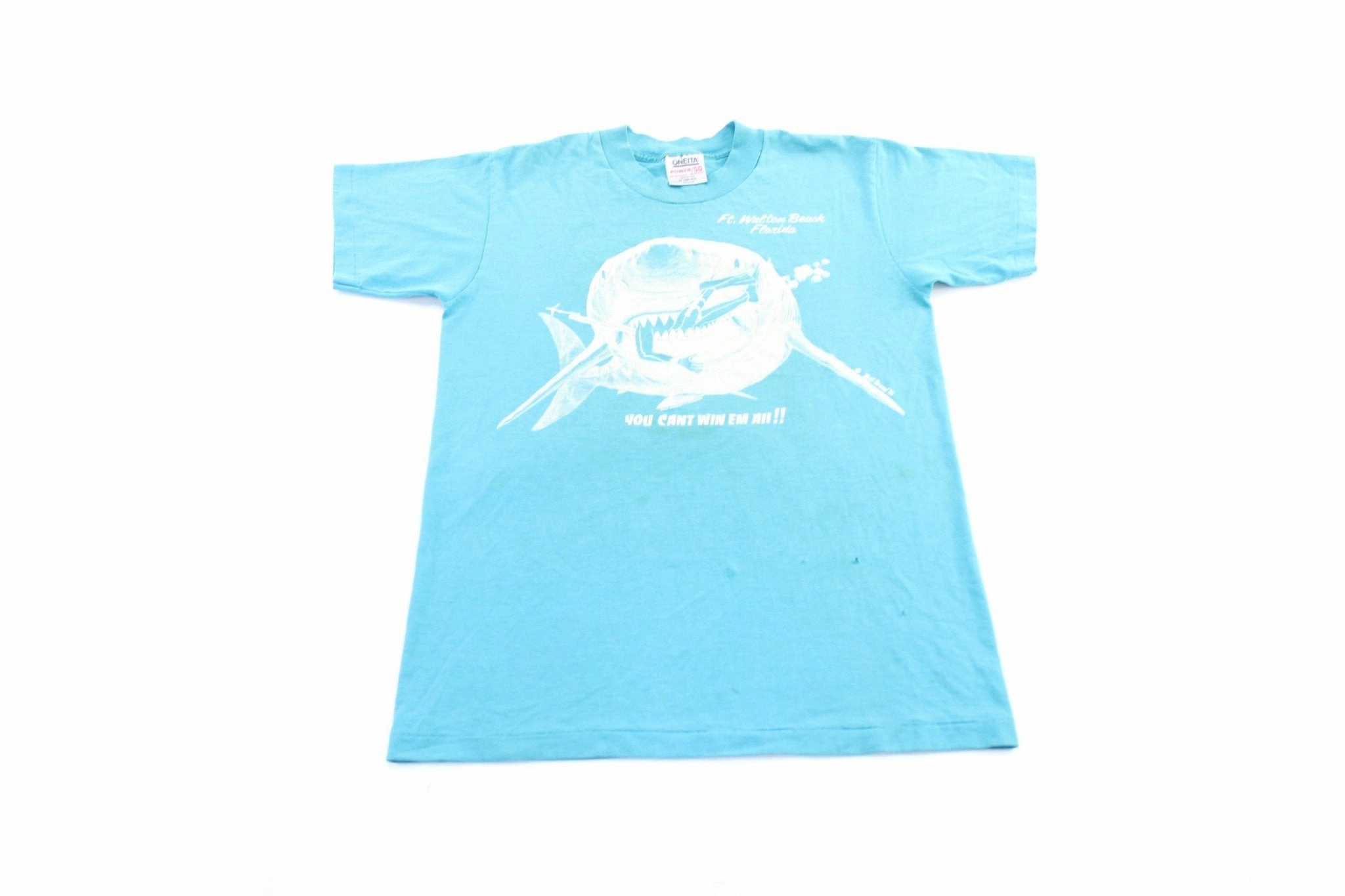 Travel Essential 1986 Ft. Walton Beach, Florida Shark Graphic T-Shirt
