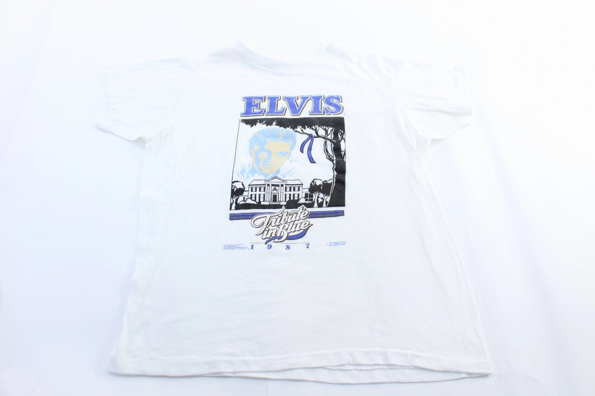 1987 Elvis Tribute In Blue T-Shirt Chic