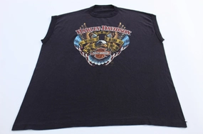Antimicrobial Treatment 1988 Harley Davidson Motorcycles Black Tank Top