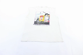 1990 Aspen Art Museum Hefner Galleries Berlin Wall Graphic Tank Top Bonded Armhole Frames