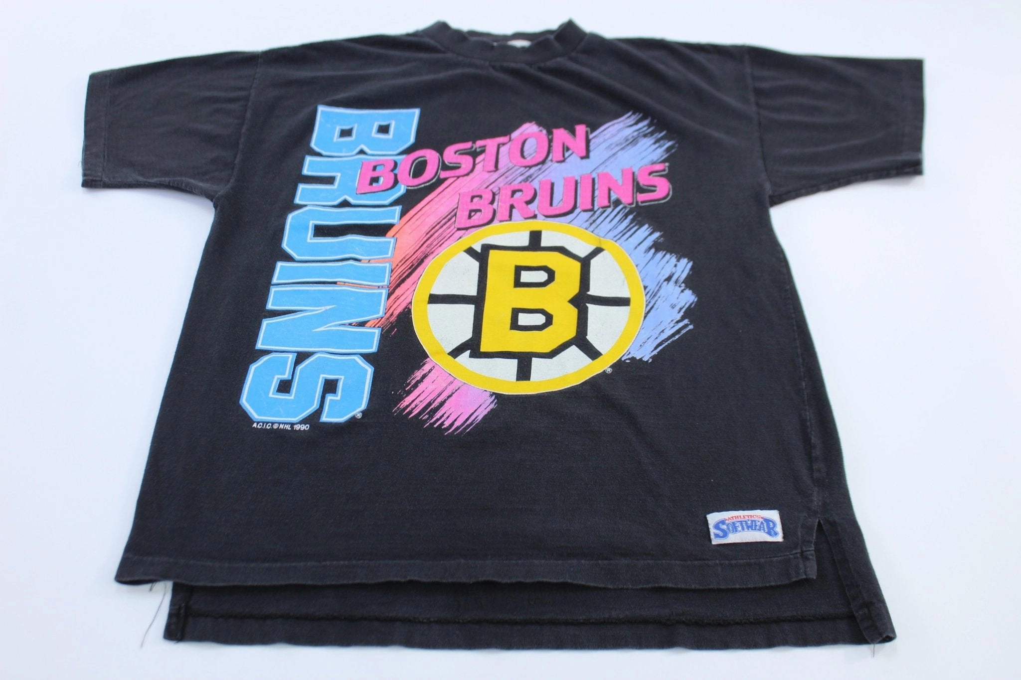SoftTouchFinish 1990 Boston Bruins Hockey Athletic Softwear T-shirt
