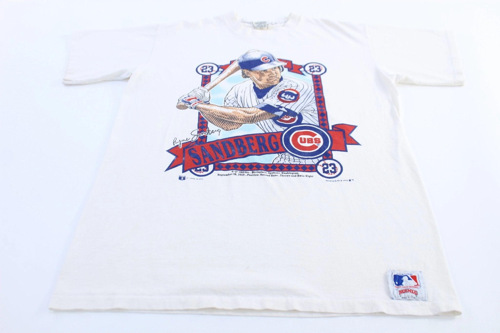 1990 Chicago Cubs Baseball Ryne Sandberg Graphic T-Shirt Quick Dry Wear
