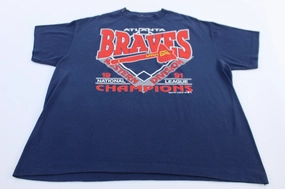 1991 Atlanta Braves Baseball Western Division Champions T-Shirt Minimal Design