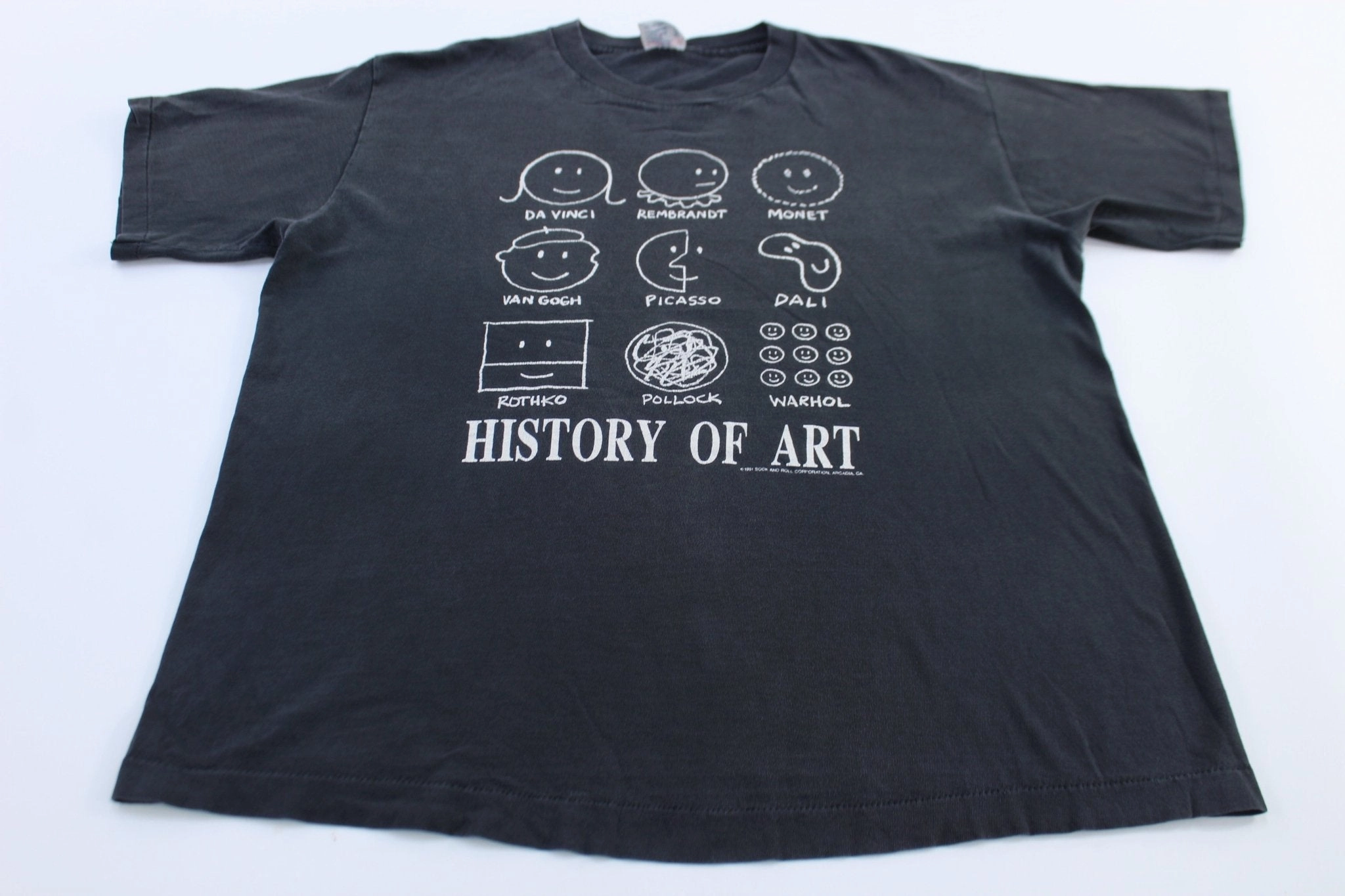 Chic and Soft Performance Fit 1991 History of Art Da Vinci, Van Gogh, Picasso T-Shirt