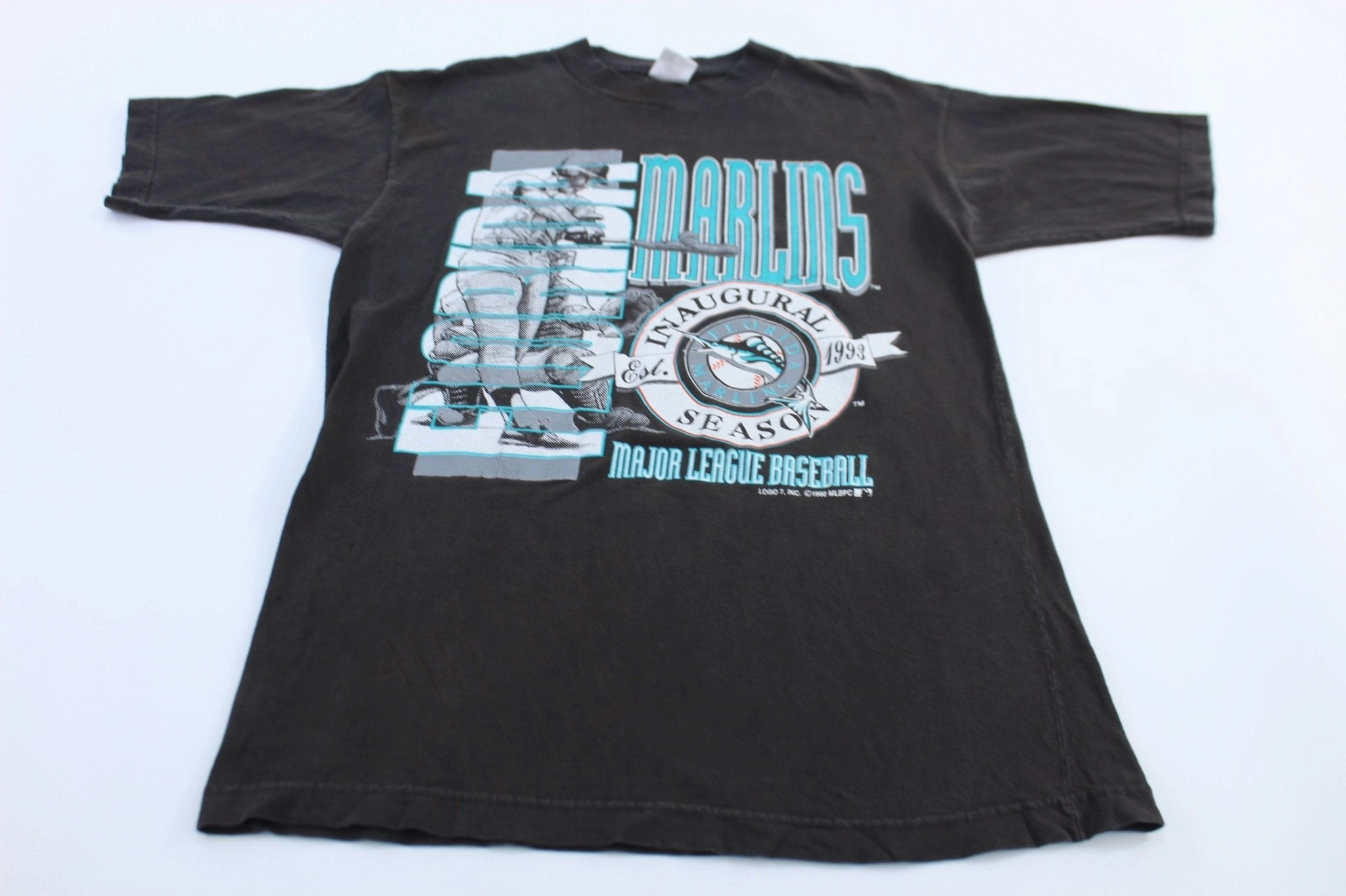 Fun Style Ribbed collar 1993 Florida Marlins Baseball Inaugural Season T-shirt