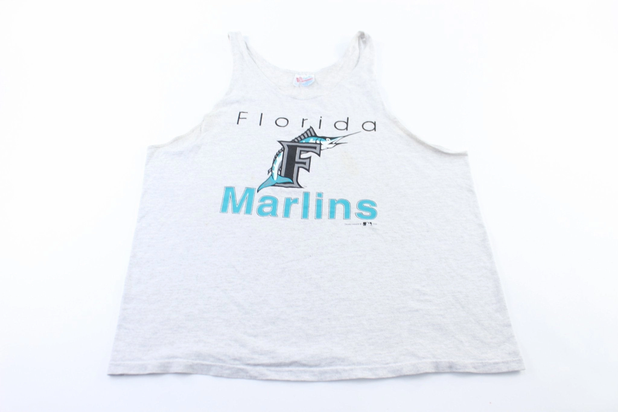 1993 Florida Marlins Graphic Tank Top Strategic Perforation Design