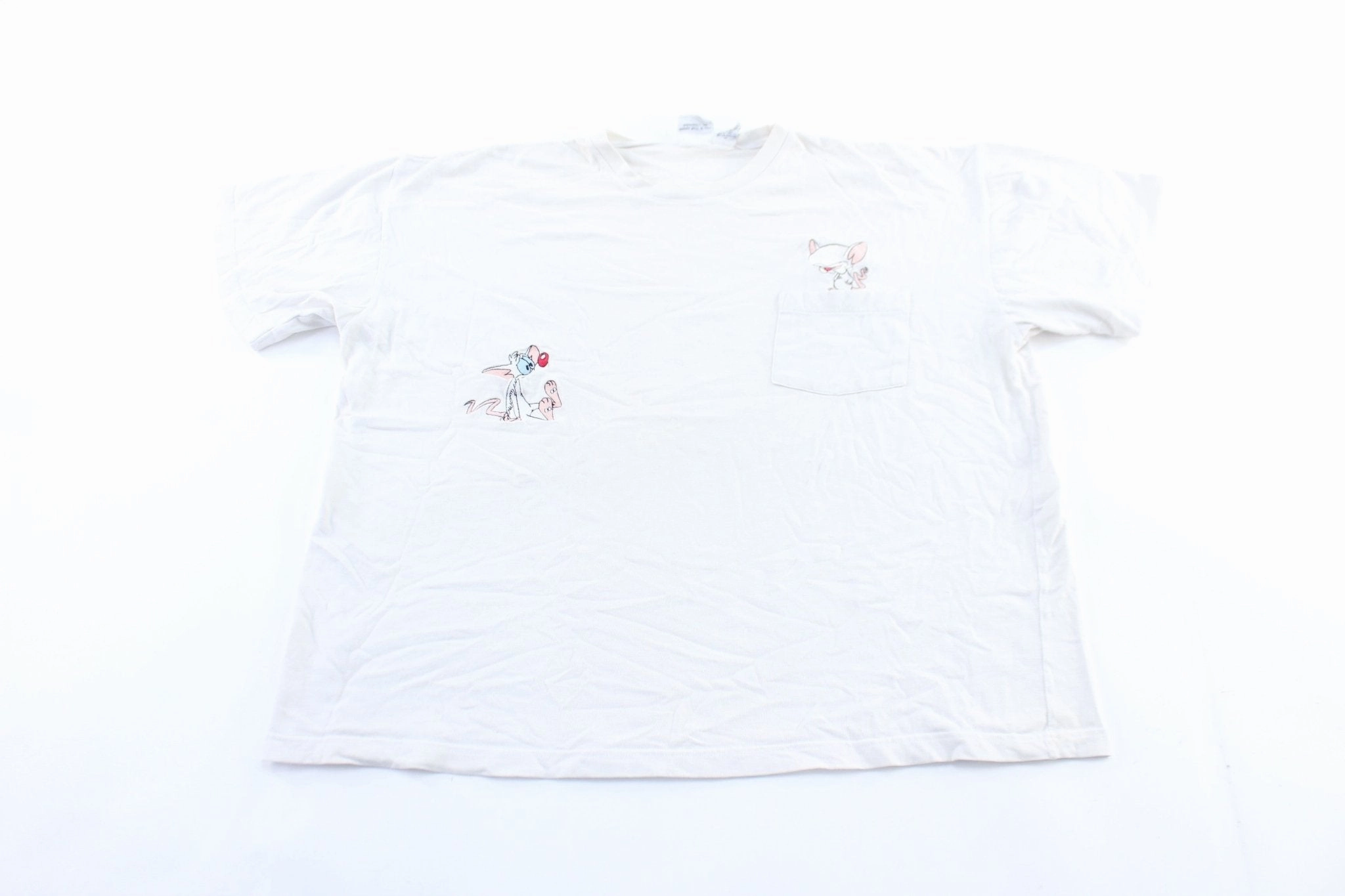 1994 Animaniacs Embroidered Pinky & The Brain T-Shirt Popular AllWeatherComfort