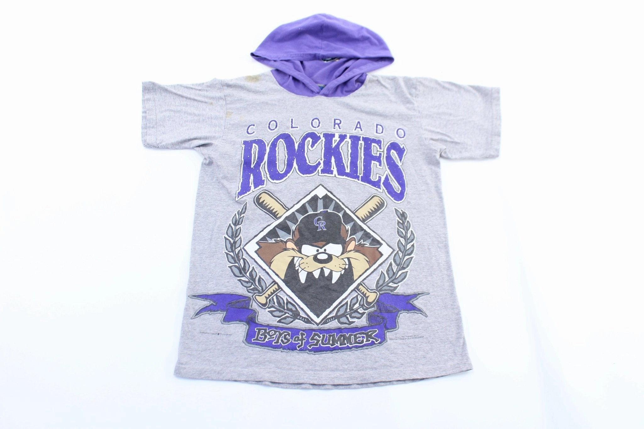 1994 Colorado Rockies Tasmanian Devil Lightweight Hoodie Soft Touch Texture