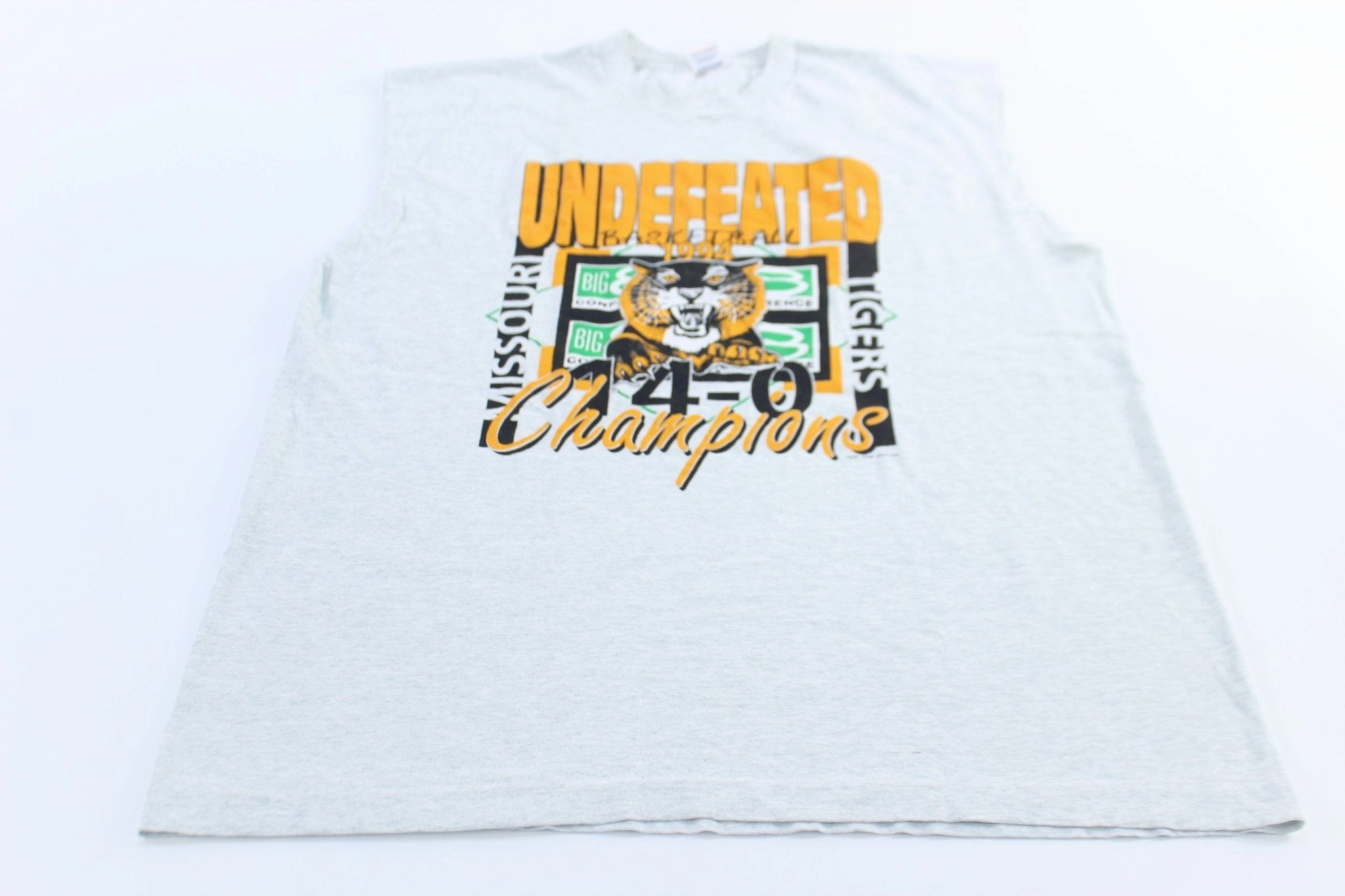 Ventilated Mesh Panel Breathable activewear 1994 University of Missouri Tigers Basketball Champions Tank Top