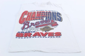 1995 Atlanta Braves Baseball World Series Champions Tank Top Drop Shoulder Fit