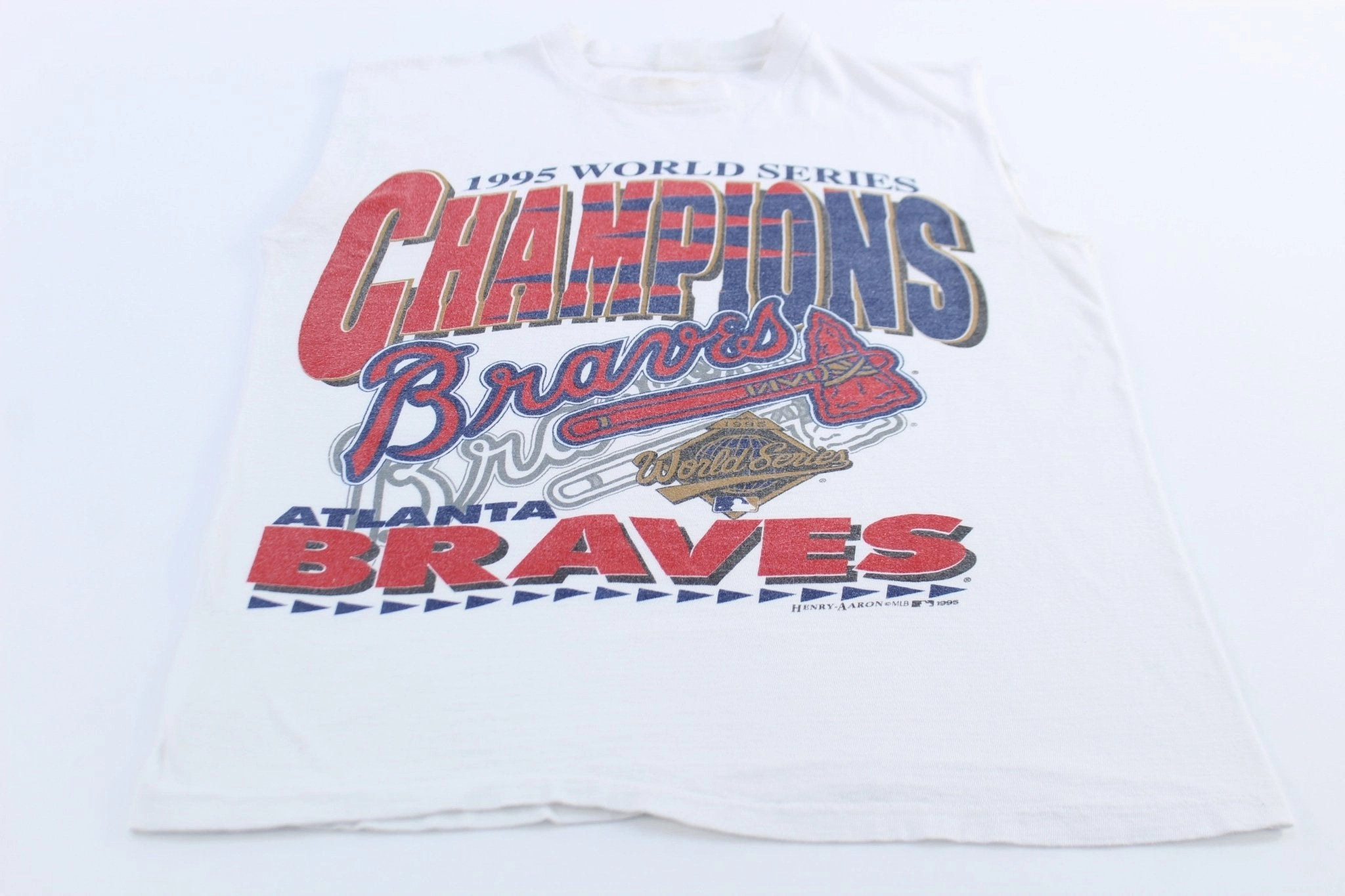 1995 Atlanta Braves Baseball World Series Champions Tank Top Drop Shoulder Fit