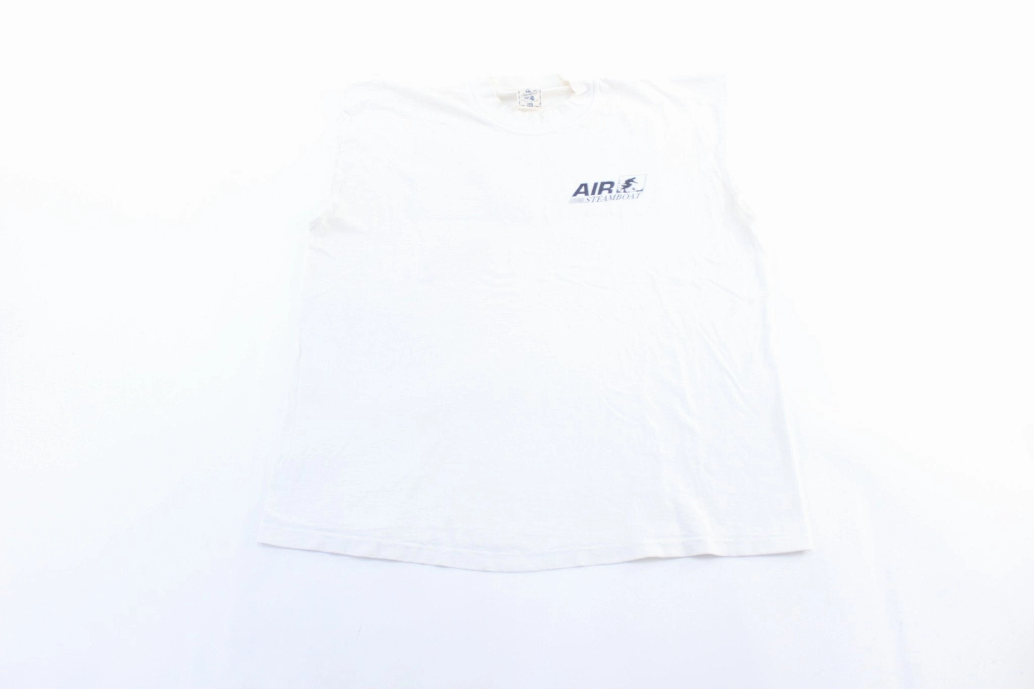 1996 Air Steamboat Skiing Graphic Tank Top Bold Lettering