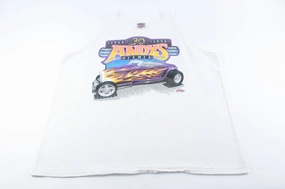 Eco Friendly Fabric Blends 1996 Andy's Picnic Hot Rod Racing Tank Top