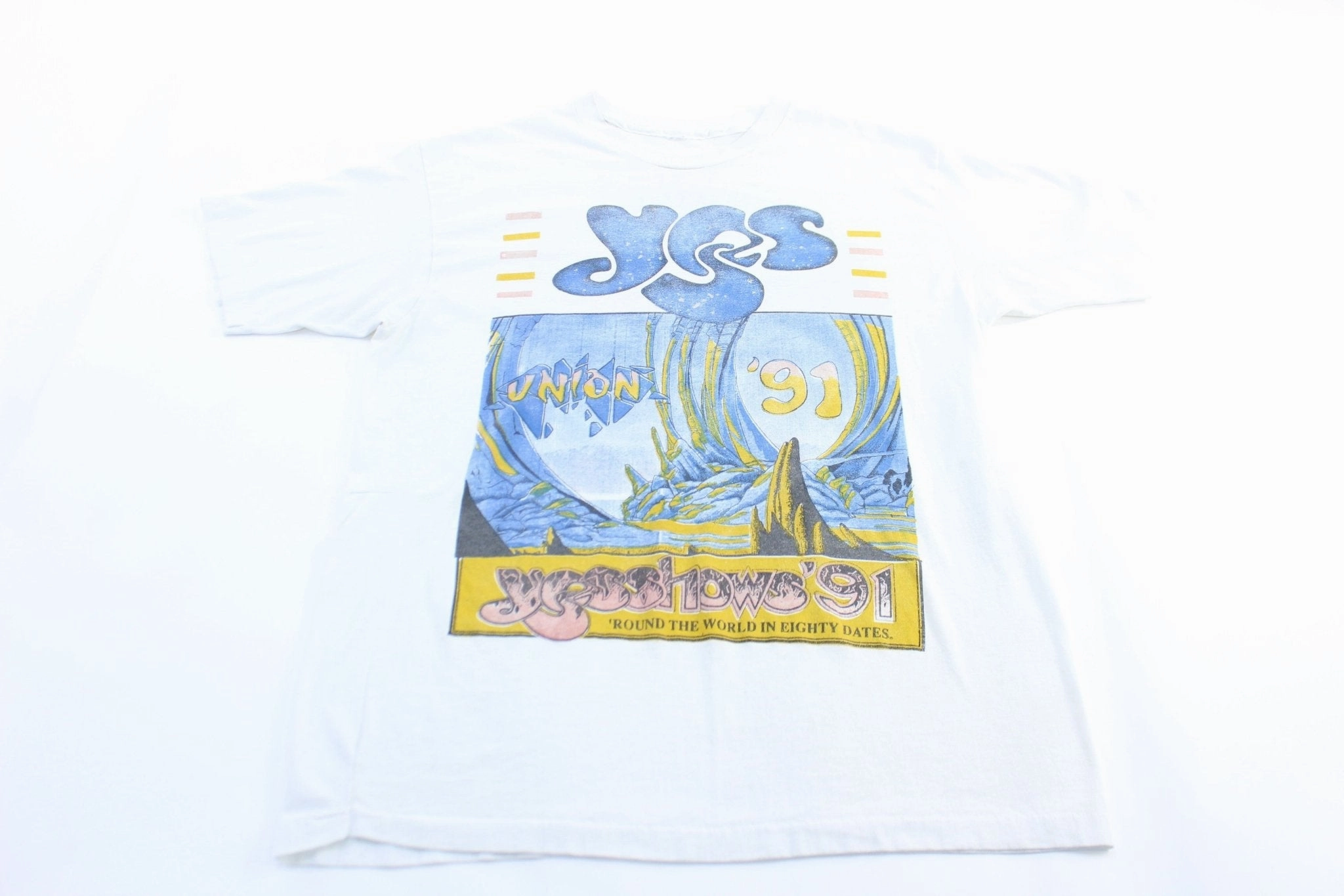 1996 Yes Union Round The World In Eighty Dates Tour T-Shirt Fashion Ready PreShrunkCotton