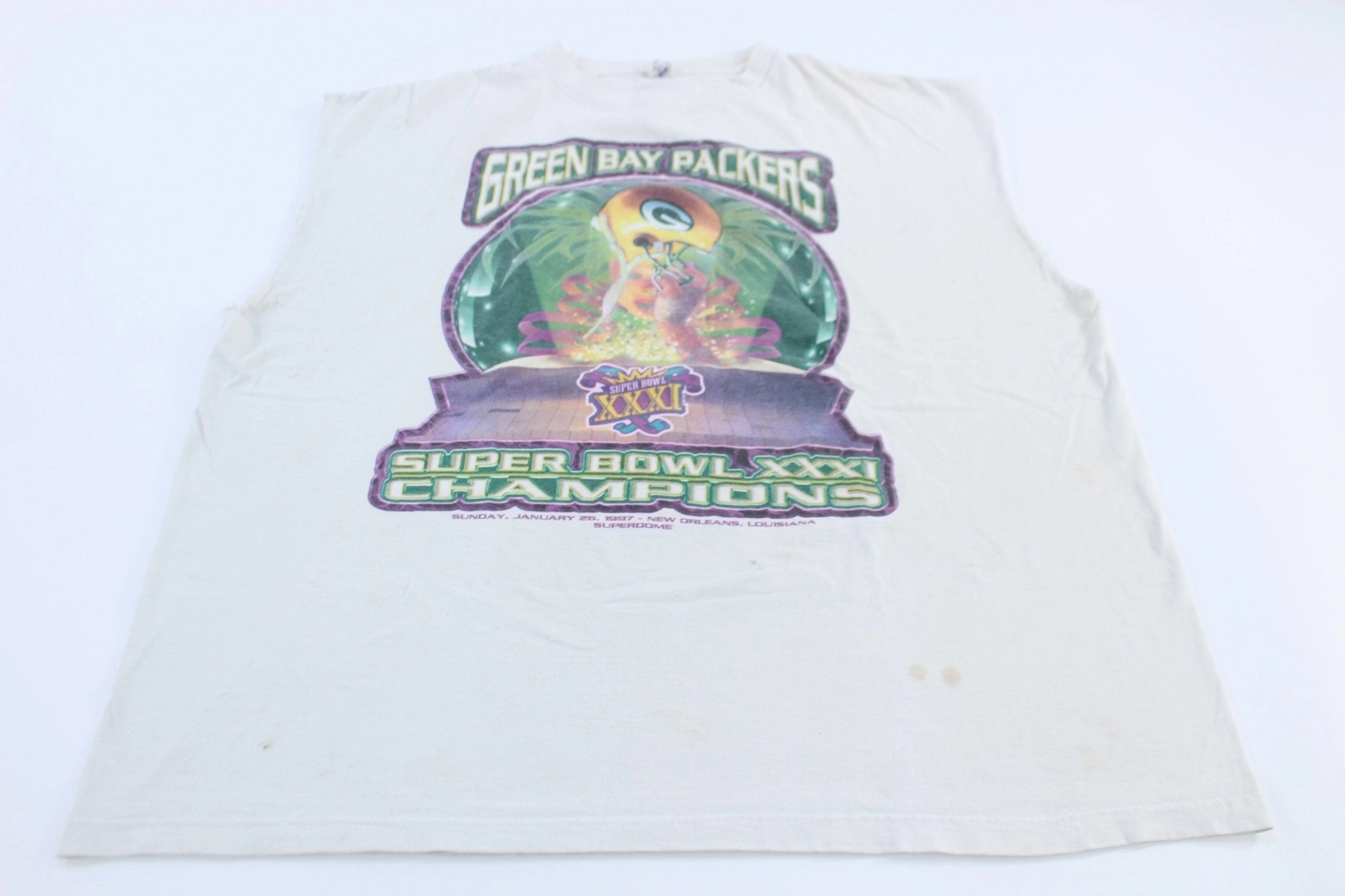 Athletic Silicone Trim 1997 Green Bay Packers SuperBowl Champions Tank Top