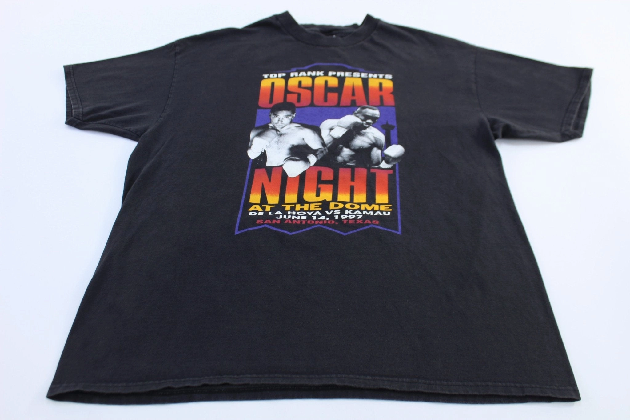 Layered Sleeve Construction Abrasion Resistant Fabric 1997 Oscar Night At The Dome De La Hoya Vs Kamau Boxing T-shirt