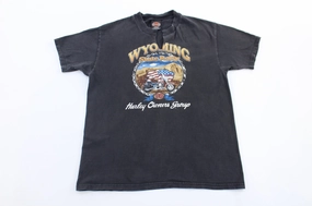 1998 Harley Owners Group Wyoming State Rally T-Shirt windproof Soft Fit Wear