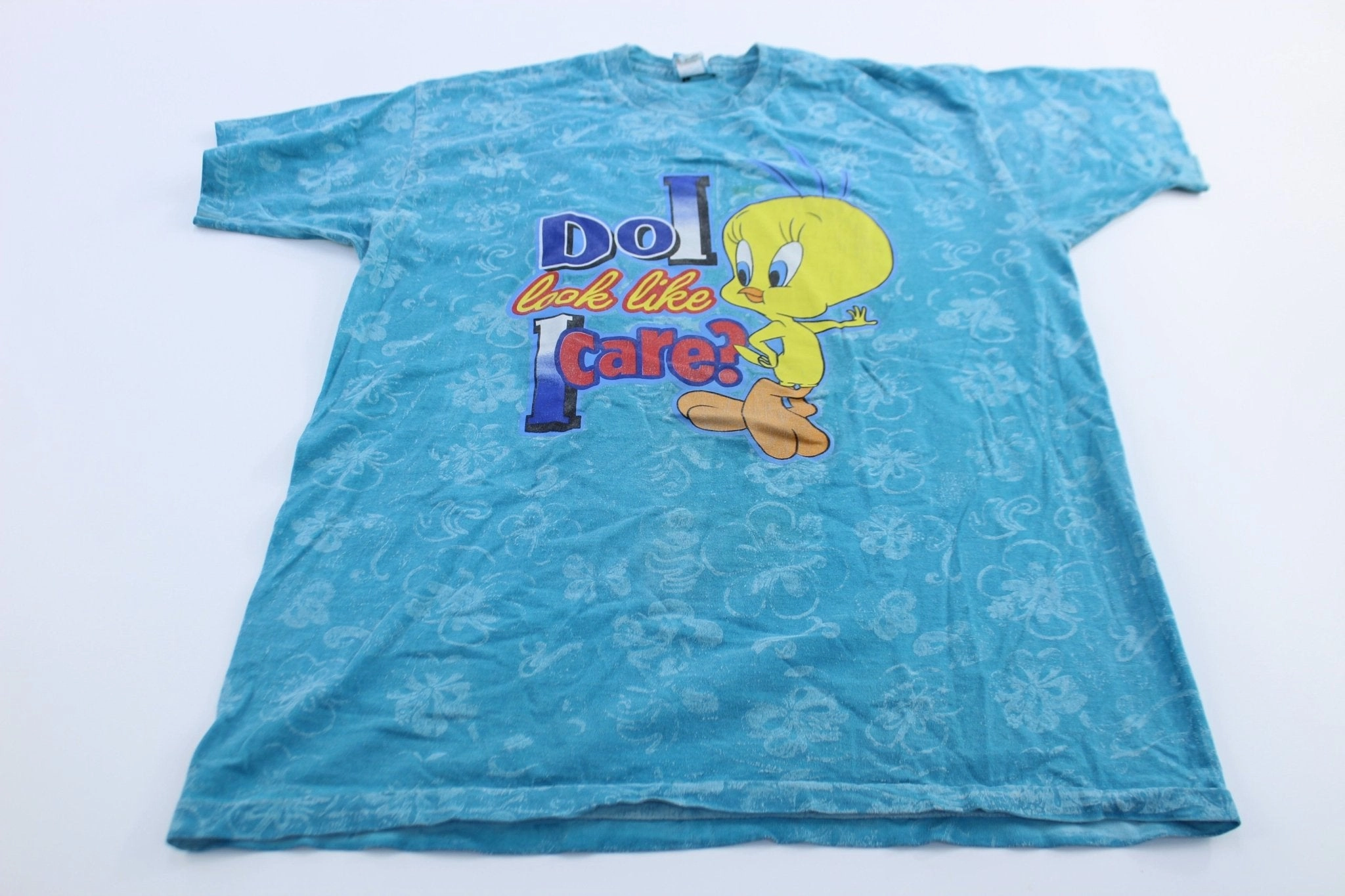 brandable Micro Perforation 1998 Looney Tunes Tweety Do I Look Like I Care T-Shirt