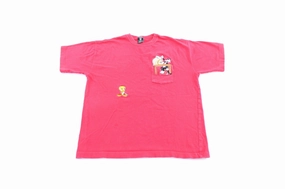 Abrasion Resistant Fabric Easy to Style 1998 Warner Bros Embroidered Sylvester & Hector The Bulldog T-Shirt