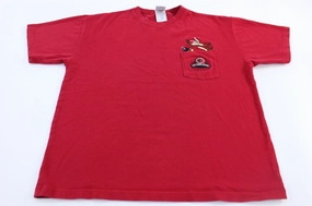 1999 Warner Bros Wile E. Coyote Embroidered Bowling T-Shirt birthday party Lightweight Layer