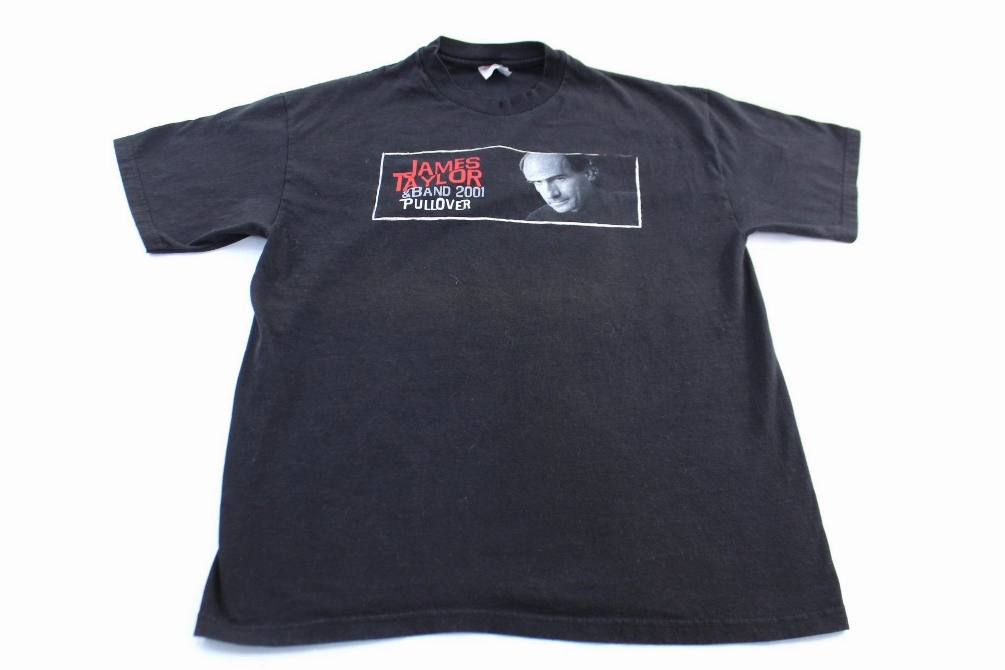 2001 James Taylor & Band Pullover Tour T-Shirt Camping practicality Easy Care Material