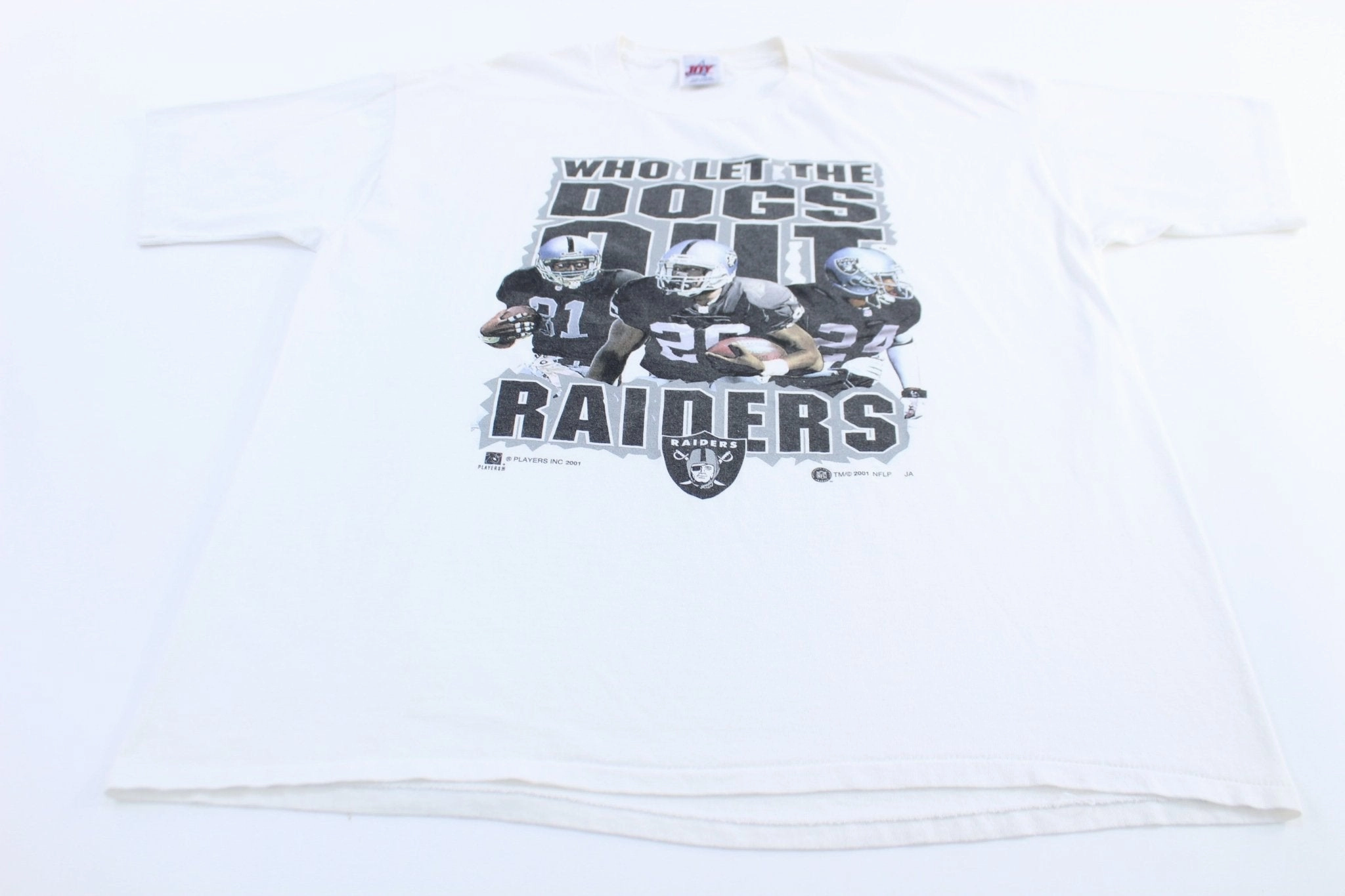 Effortless Daywear SunProtectionFabric 2001 Oakland Raiders Football Who Let The Dogs Out T-Shirt