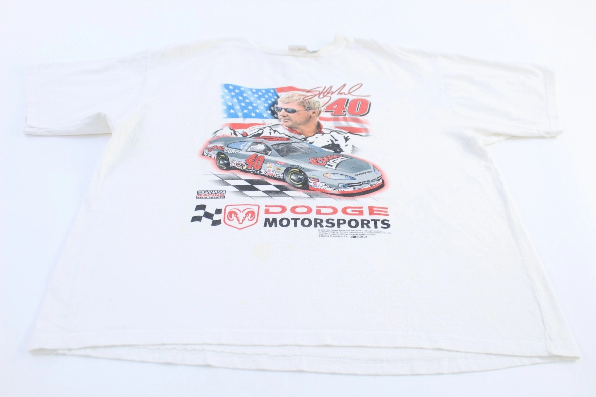 2001 Sterling Marlin Dodge Motorsports Racing T-shirt Roomy Fit Vibrant Colors