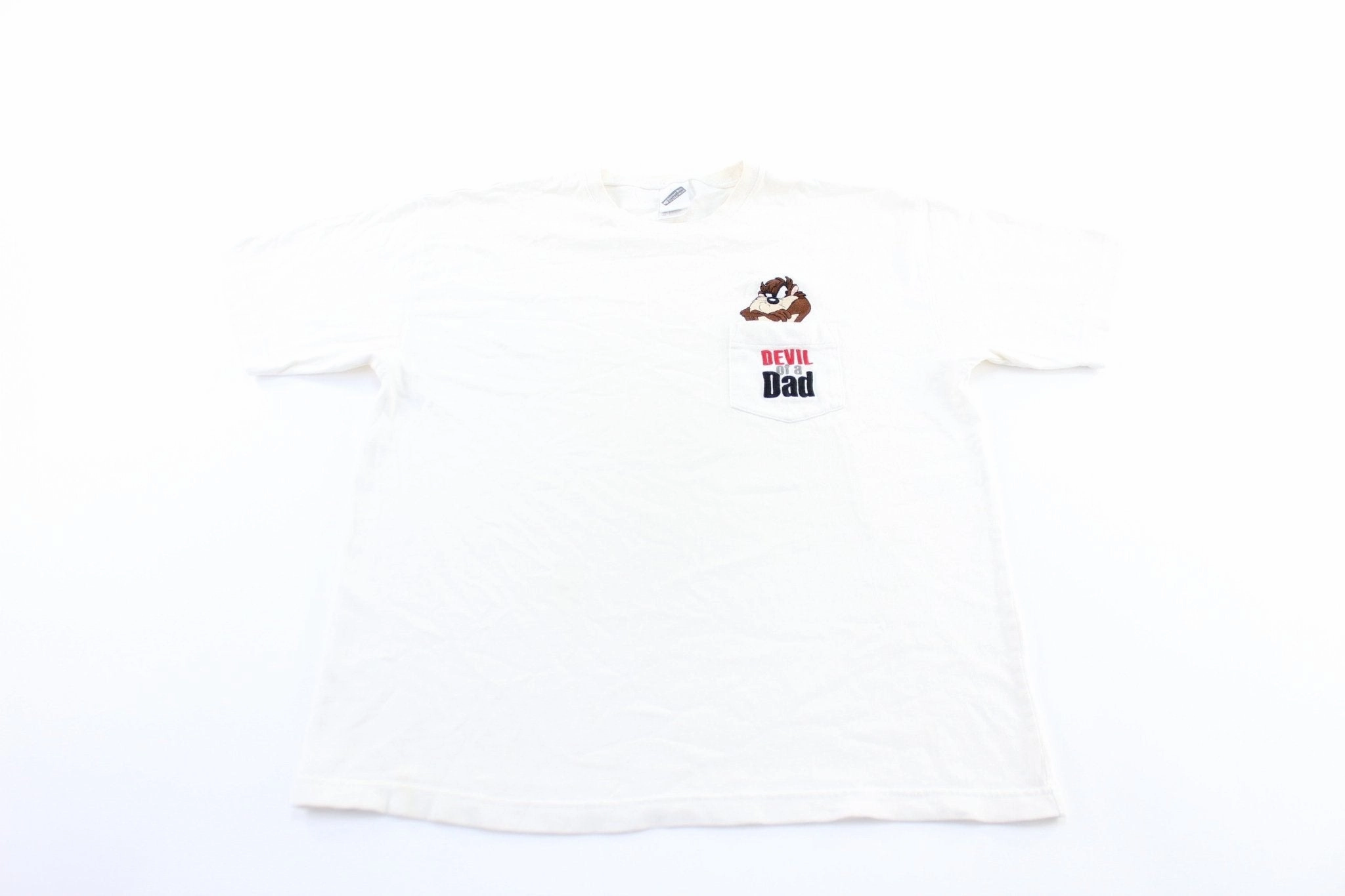 Vintage authenticity 2001 Warner Bros Embroidered Taz  Devil of a Dad T-Shirt