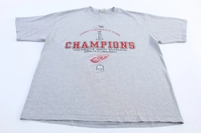 Durable Knit Structure homecoming 2002 Detroit Red Wings Stanley Cup Champions T-shirt