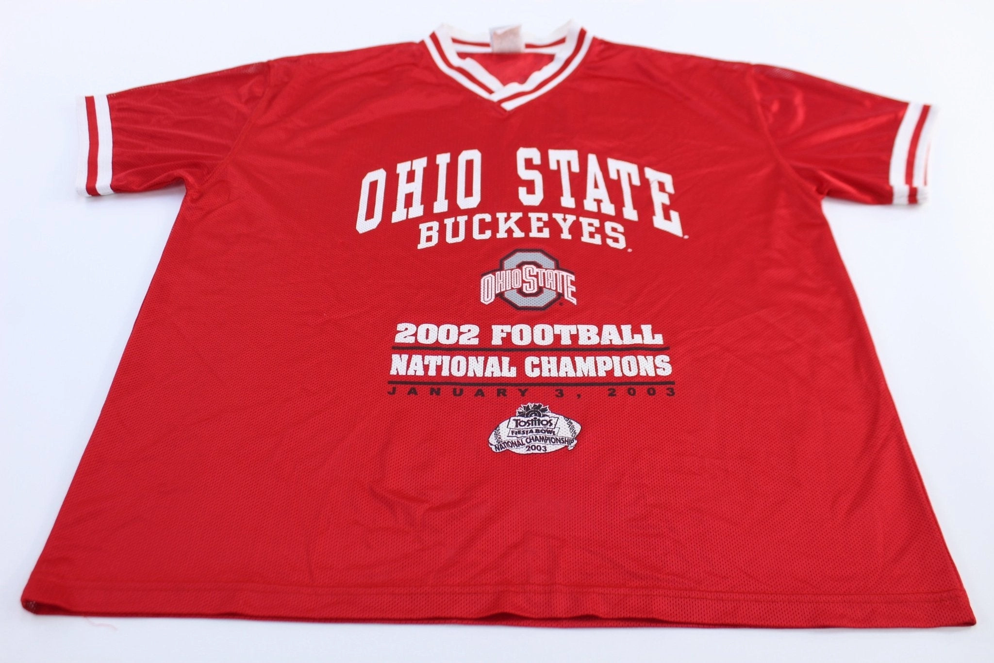 Seam Free Underarm Venting Simple Aesthetic 2002 Ohio State Buckeyes Football National Champions Jersey