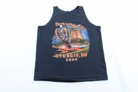 2004 Sturgis South Dakota  Burn Up The Road Biker Tank Top Slim Fit Contour Design