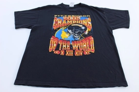 2005 Pittsburgh Steelers Champions of The World T-shirt Unisex versatility