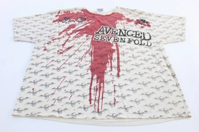 MinimalistDesign Fashion-Forward 2008 Avenged Sevenfold All Over Graphic T-shirt