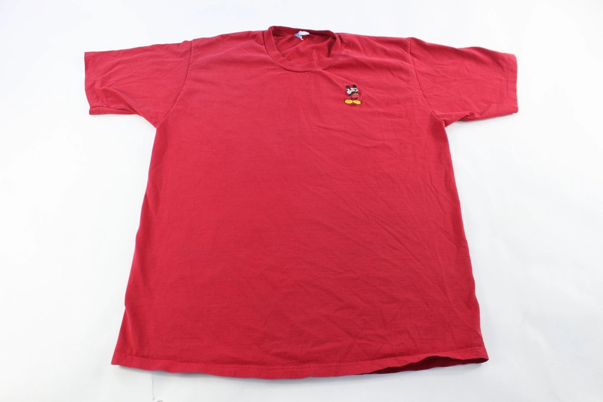 MinimalistStitching Urban Style Trend 80's Embroidered Mickey Mouse T-Shirt