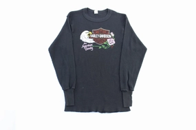 Lightweight Weave Sleek Comfort Fit 80's Harley Davidson Motorcycles San Jose, California Thermal LS T-Shirt