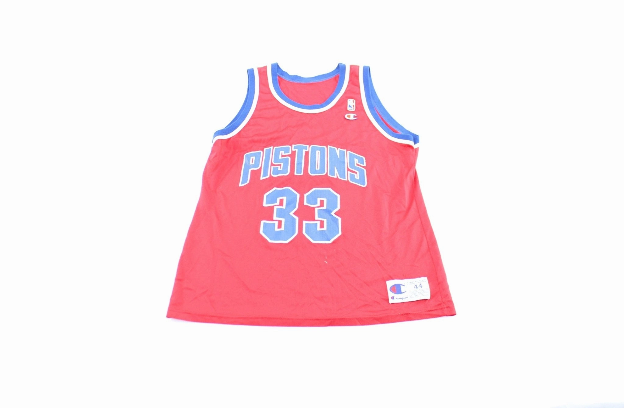 Workout Fit 90's Champion Embroidered Logo Detroit Pistons Grant Hill Jersey