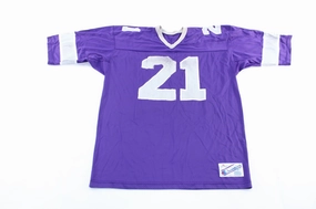 Gym Essentials 90's Champion Embroidered Logo Purple & Grey #21 Lutkauskas Football Jersey