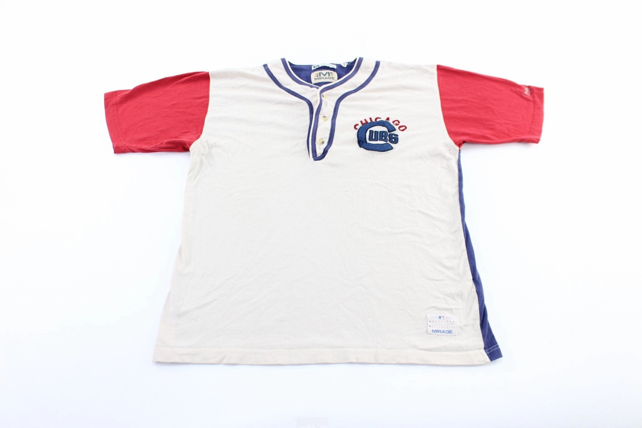 90's Chicago Cubs Embroidered Jersey T-Shirt Non Chafing Seam Placement