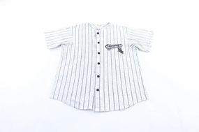 90's Chicago White Sox Striped Baseball Jersey Layered Mesh Inserts