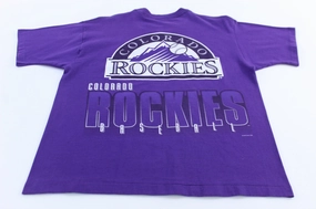 SustainableManufacturing 90's Colorado Rockies Baseball Graphic T-shirt