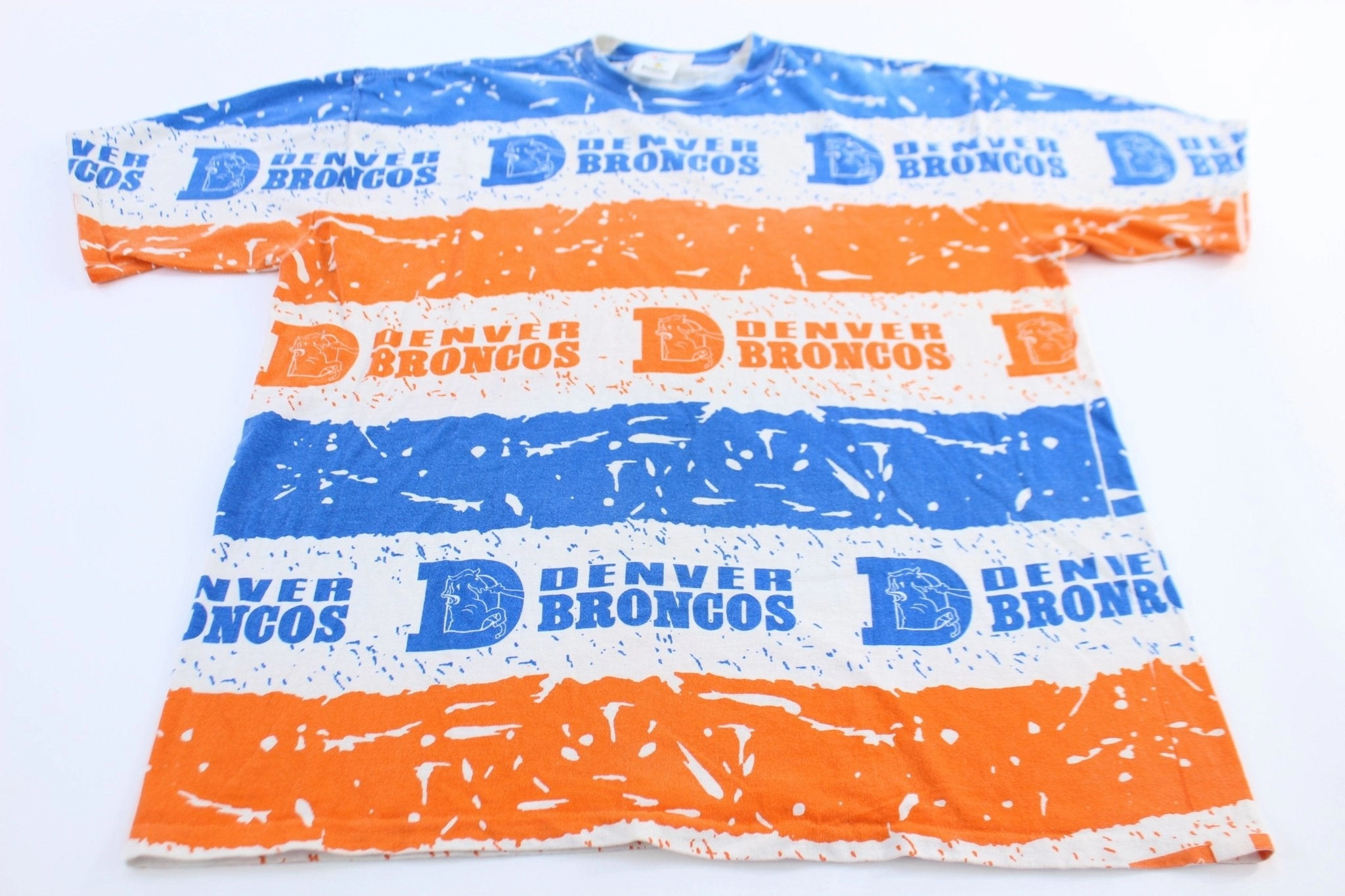 90's Denver Broncos Football All Over Print T-Shirt Cozy Design