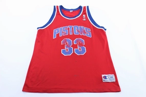 90's Detroit Pistons Grant Hill Champion Basketball Jersey Multi Zone Ventilation