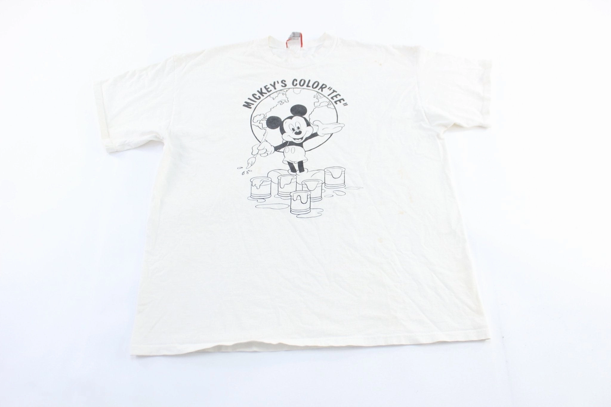 Chic Smart 90's Disney Designs Mickey's Color Tee T-Shirt