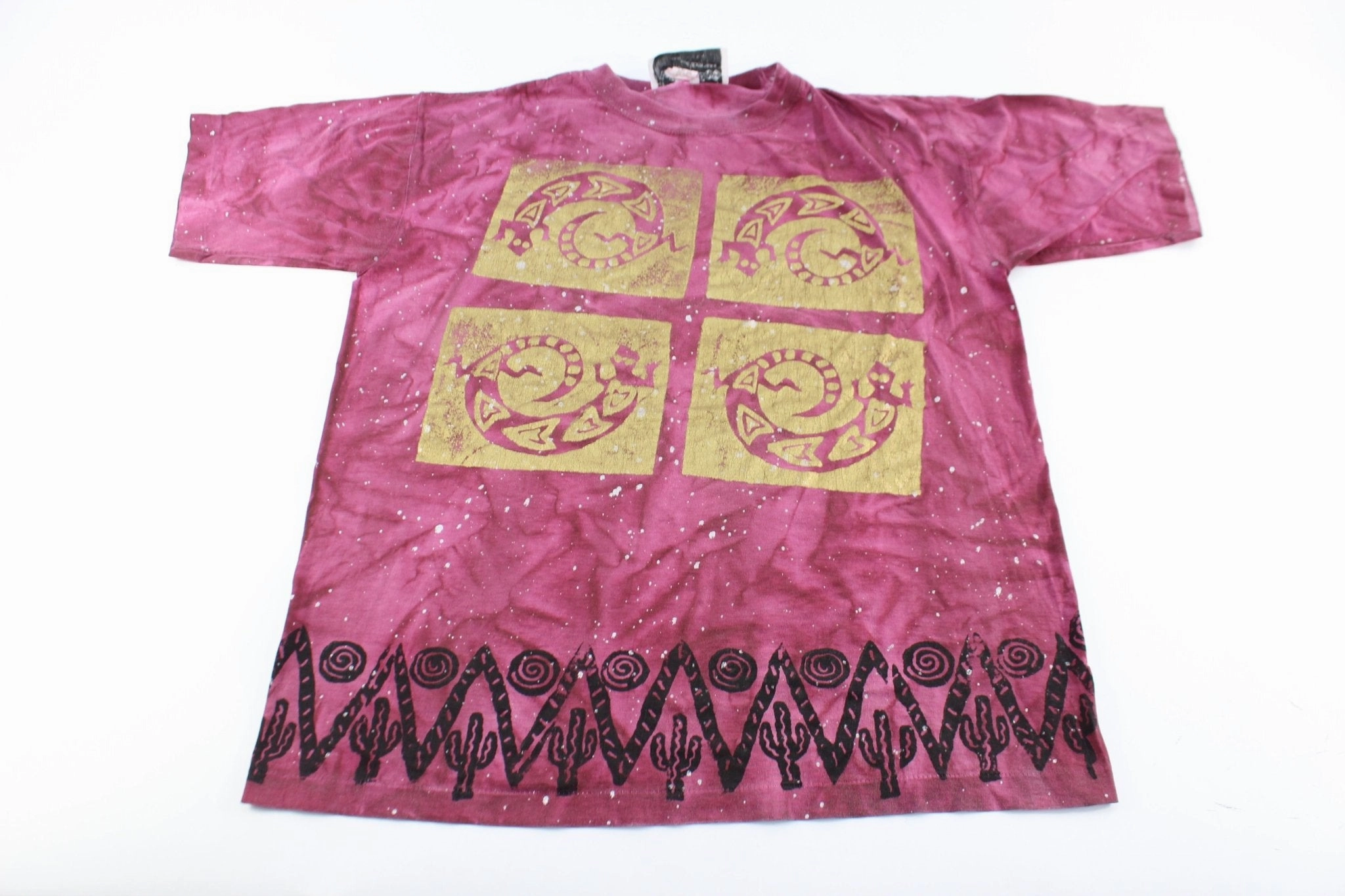 90's Egyptian Lizards Tie-Dye T-Shirt Casual Flex Design