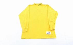 Casual All-Day color blocking 90's Green Bay Packers Embroidered Yellow LS T-Shirt