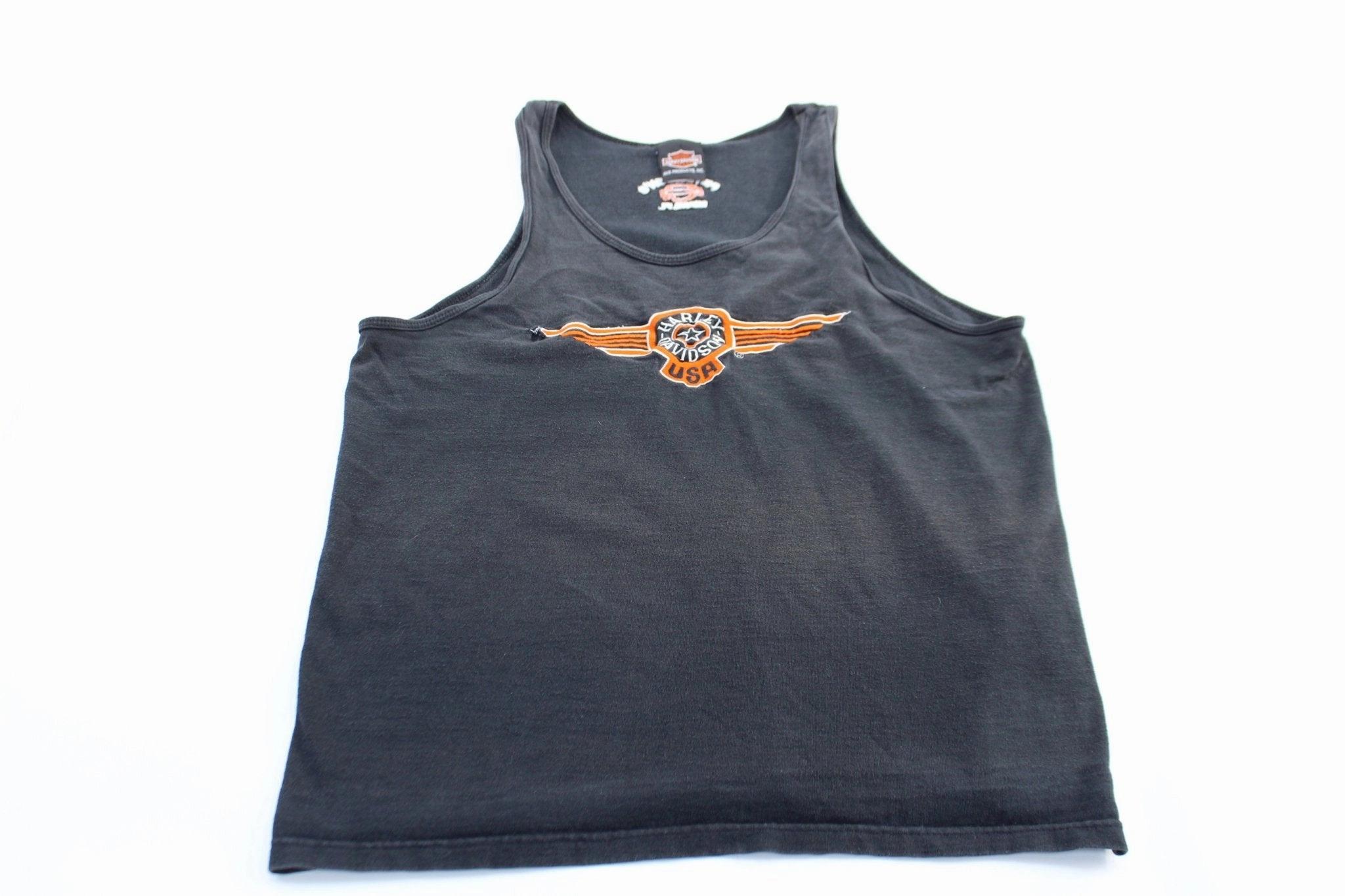 90's Harley Davidson Motorcycles Embroidered Miami, Florida Tank Top All-Day Gear High Compression Support