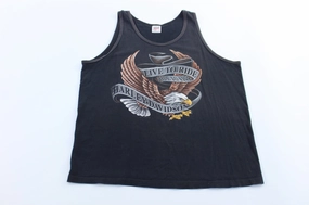 Athletic Silicone Trim 90's Harley Davidson Motorcycles Warren, Ohio Tank Top