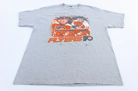 Cozy Layering 90's John LeClair Philadelphia Flyers Hockey T-shirt