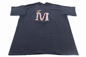 90's Mickey & Co. Embroidered Mickey Mouse T-Shirt Slim Style Stylish